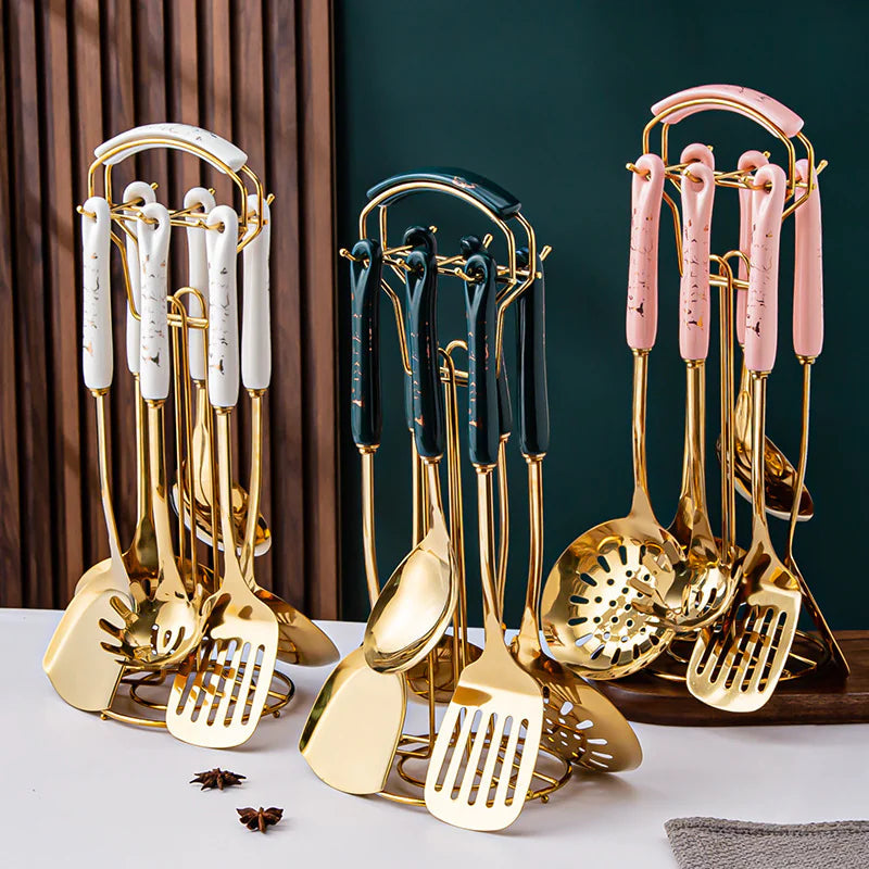 Elegant Seven-Piece Kitchen Tool Set